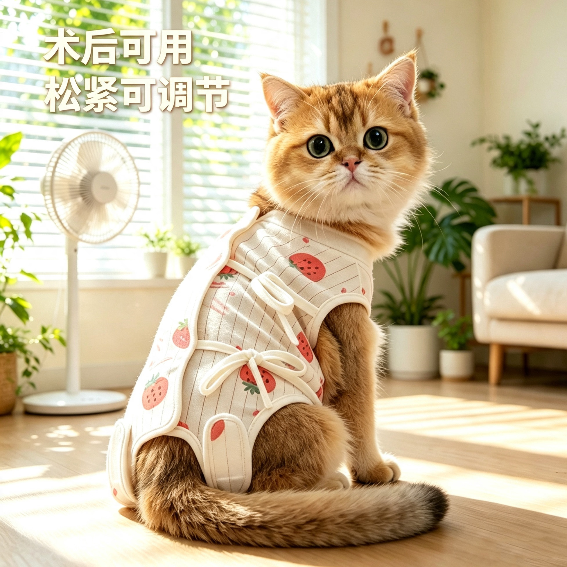 纯棉猫咪绝育服宠物术后服手术服图片