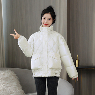 2022反季短款羽绒棉衣加厚棉服女冬季新款韩版宽松学生面包服