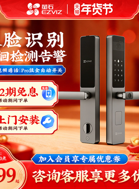 萤石云DL20FV智能人脸识别锁家用密码门锁无需指纹防盗锁电子锁