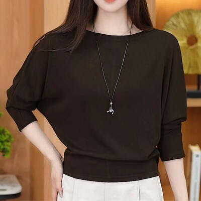 810正品.时尚蝙蝠袖长袖T恤女202