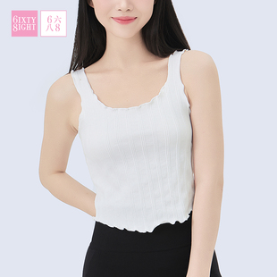 6IXTY8IGHT 圆领针织背心TP11580 68女装 夏纯色舒适透气修身