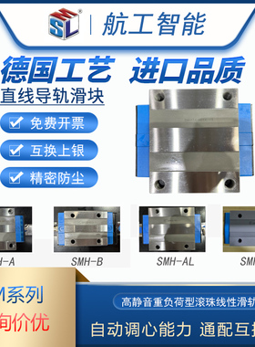 德国SLM直线导轨滑块线轨道轴承互换上银SMH20/25/30/A/AL/B/BL