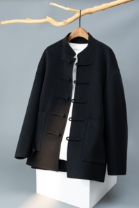 澳洲羊毛新中式风茶服毛呢大衣盘扣外套6016-8507P525控988图片
