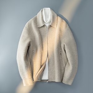 2025新款 苏力羊驼长毛外套 双面呢夹克钱塘6016-015p525,男装夹克,钱塘大厦6016