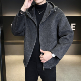 2025秋冬男士休闲毛呢外套连帽夹克钱塘6016-8403p355控588，男装夹克，钱塘大厦6016