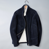 羊毛立领短款颗粒绒皮毛一体外套羊毛夹克6016-2051P420控759，男装夹克，钱塘大厦6016