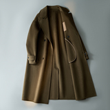 休闲毛呢外套英伦风西装领长款呢子风衣混灰色钱塘6016-1851p575，男装西服套装，钱塘大厦6016