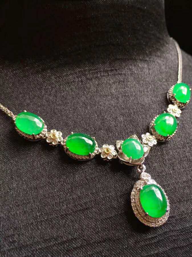 逸之璟老坑天然正品A货满绿翡翠晚装项链冰种18k金钻豪华镶嵌项链,饰品/流行首饰/时尚饰品新,其它首饰,淘宝优惠券,粉丝福利购,淘宝优惠卷