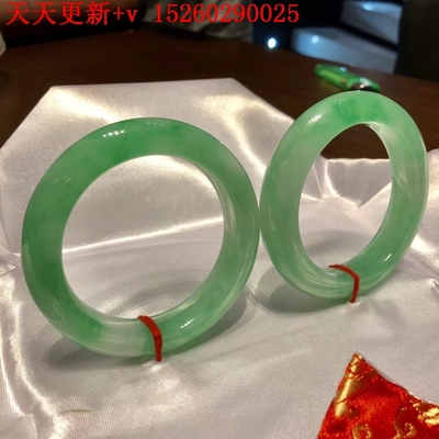 正品老坑翡翠吊坠缅甸天然a货冰种满色阳绿翡翠蛋面冰种阳绿手镯