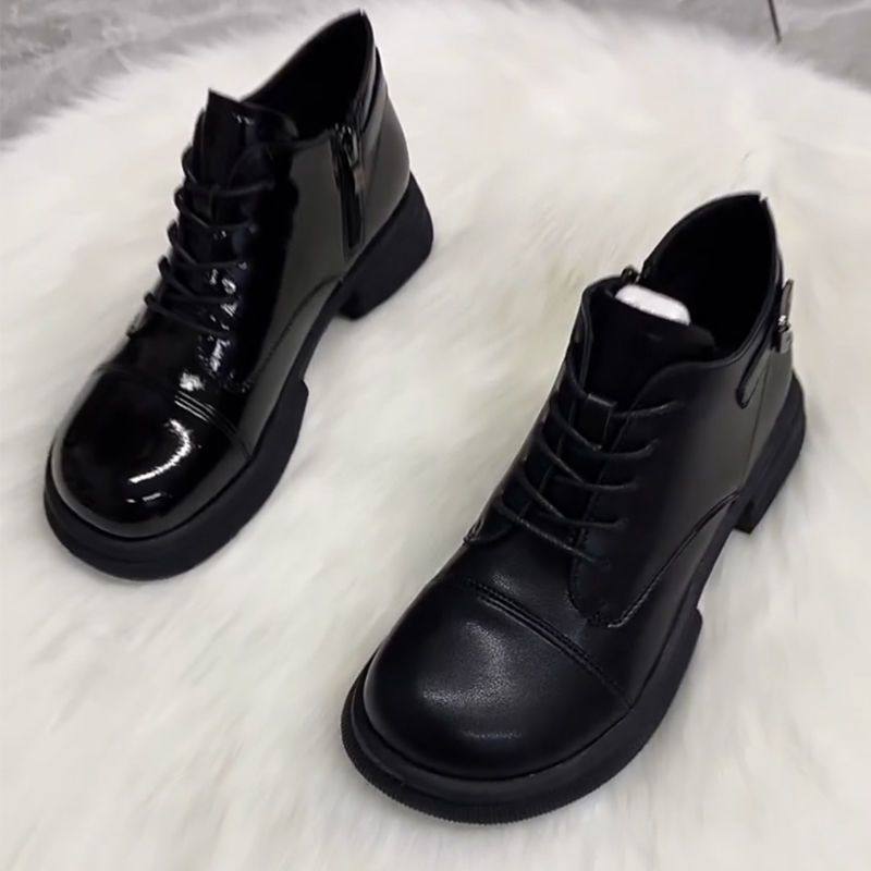 马丁靴芒果头英伦风2024秋冬季新款低跟百搭单靴侧拉链棉靴子,女鞋,马丁靴,淘宝优惠券,粉丝福利购,淘宝优惠卷