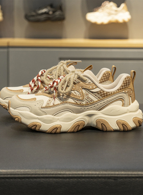 李宁猫爪LITE3老爹鞋女鞋2025冬季新款经典潮流休闲运动鞋AGCV390