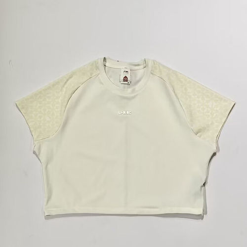 李宁（LI-NING）女子故宫文化针织短袖衫T恤短袖AAFW028-1