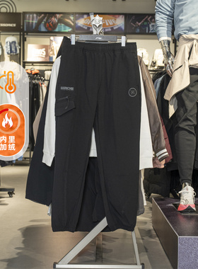李宁运动加绒长裤男2025冬季新款韦德系列保暖防泼水卫裤AYKV435