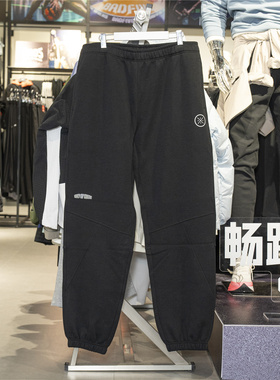李宁韦德丨束脚运动裤男2025冬季新款宽松休闲卫裤收口裤AKLV681