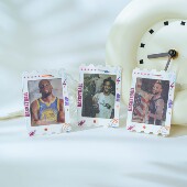 五闪篮球挂件库里篮球钥匙扣球迷周边欧文莫兰特杜兰特球星卡挂件