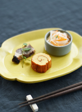 MY家 - 日本制 Studio m’PIEN木瓜型 日式和风烧物皿/造型盘