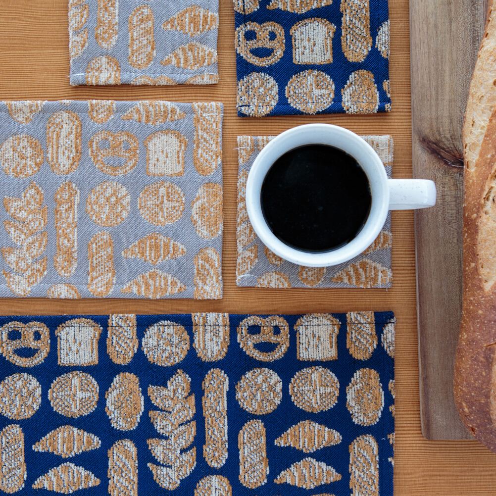 日本Bisque立体植绒纹理杯垫餐垫