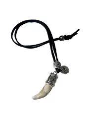 Fromtheisland (Fti) Handmade Japanese-Style Necklace, Imitation Wolf Tooth Custom Copper Alloy Adjustable Necklace