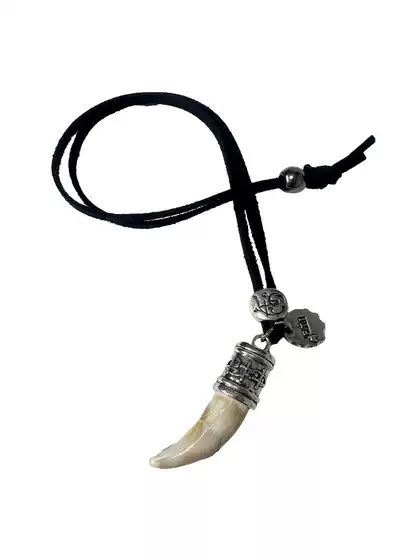 Fromtheisland (Fti) Handmade Japanese-Style Necklace, Imitation Wolf Tooth Custom Copper Alloy Adjustable Necklace
