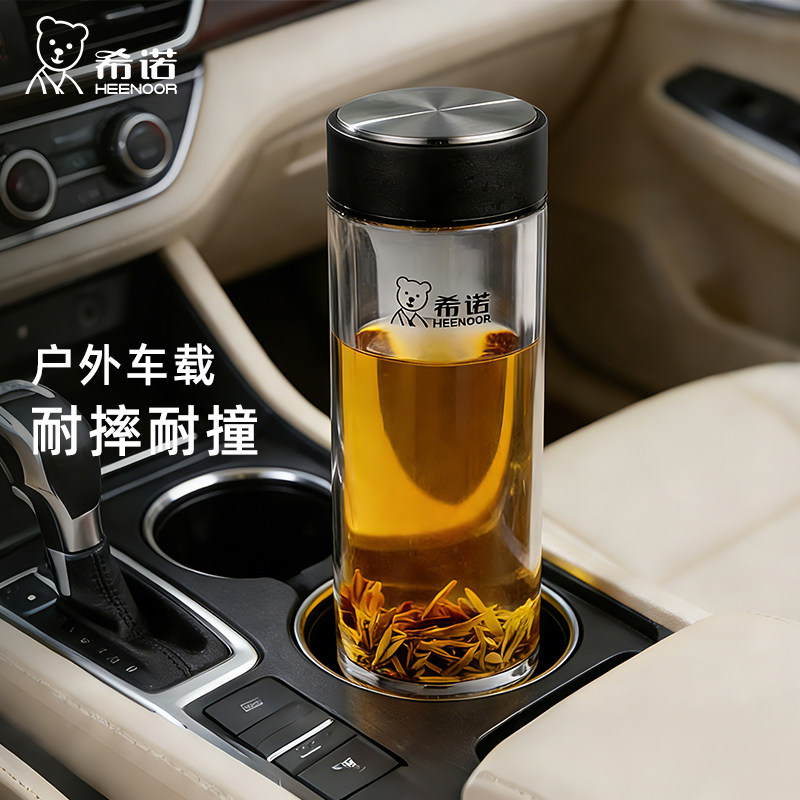 希诺加厚塑料杯正品 女户外运动防漏水杯 男士防摔PC杯子耐摔茶杯