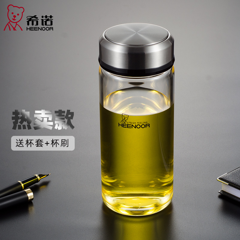 希诺单层加厚泡茶玻璃杯