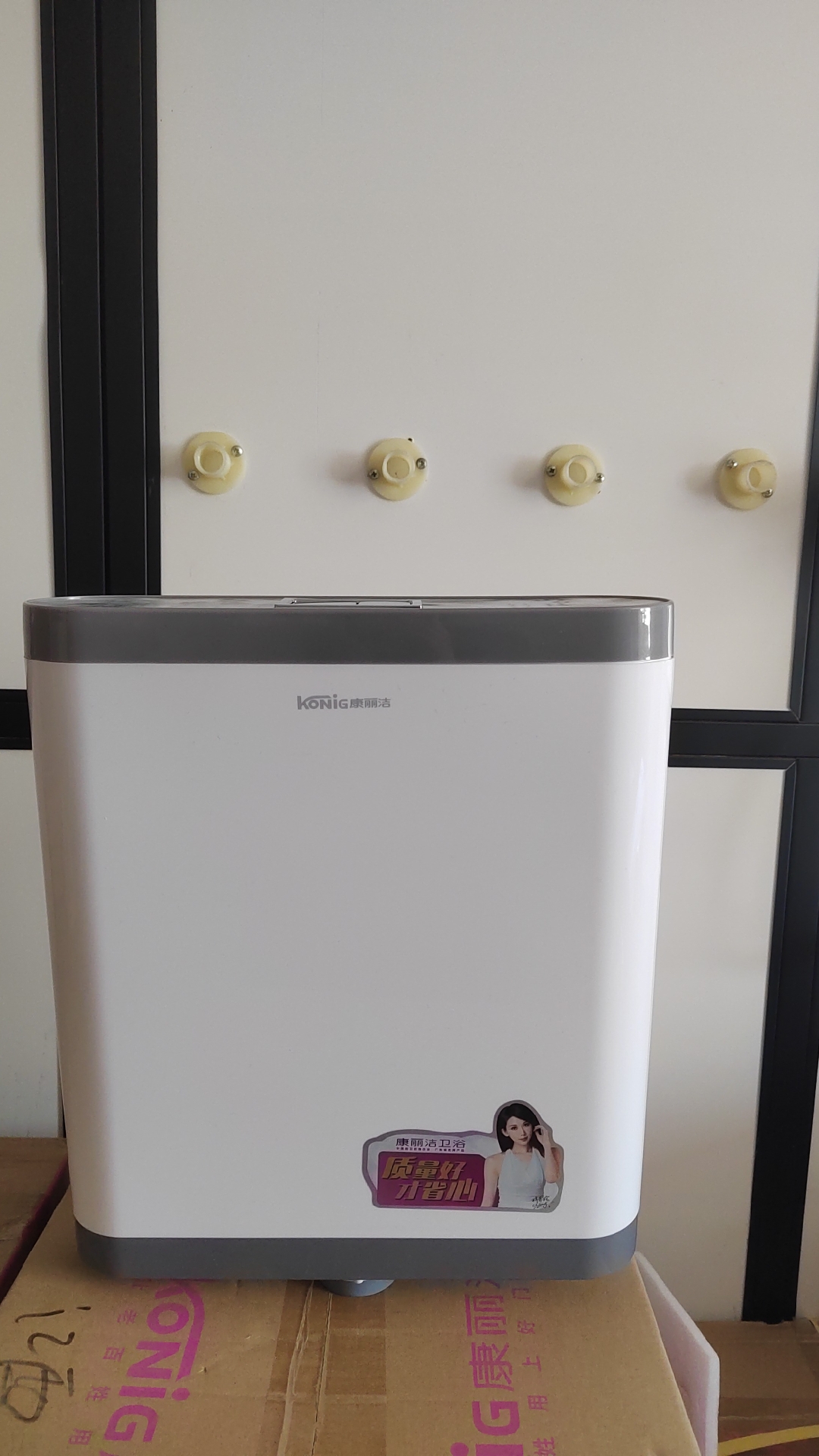 康丽洁Q2水箱家用大冲力蹲便器水箱厕所免打孔蹲便器挂式水箱