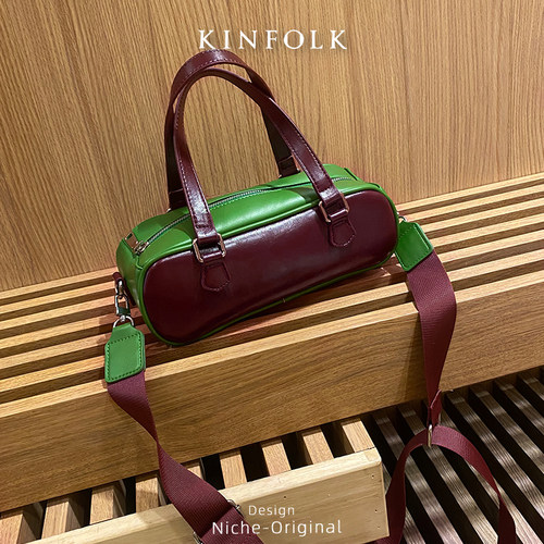 2024新款撞色复古小方包