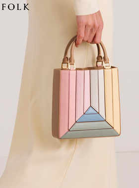 斜挎包包女2025新款小众设计高级感撞色褶皱时尚百搭潮单肩手提包