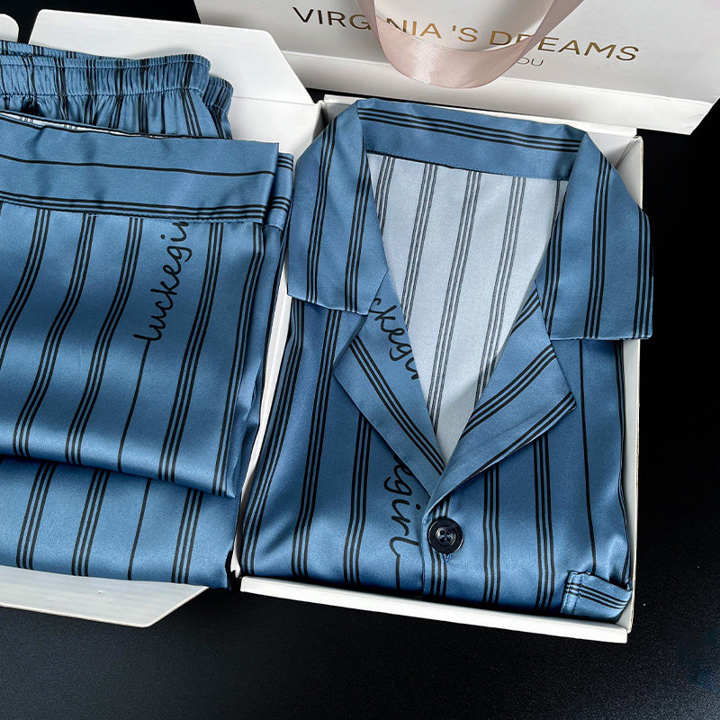 情人节礼物送男友男士实用惊喜高档冰丝绸睡衣男生老公生日礼品盒