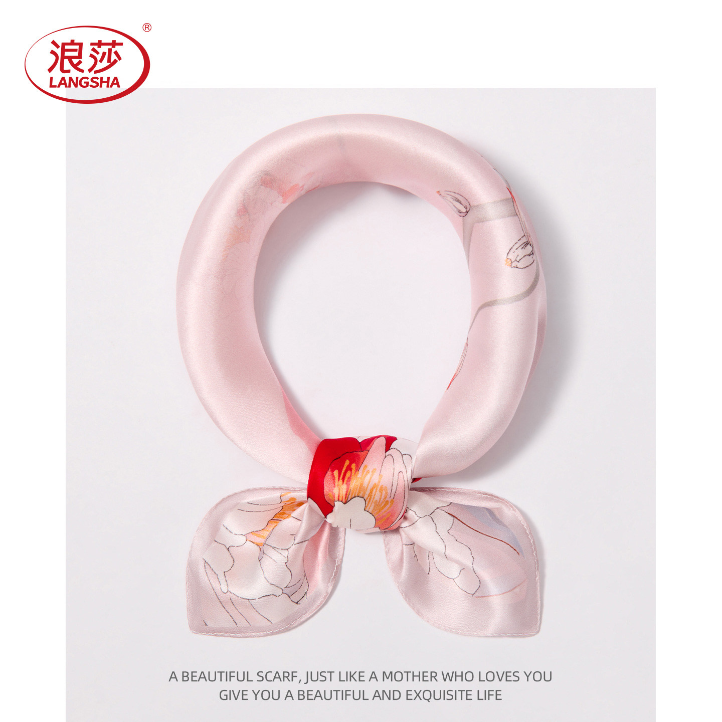 100%桑蚕丝小方巾高级感新款丝巾