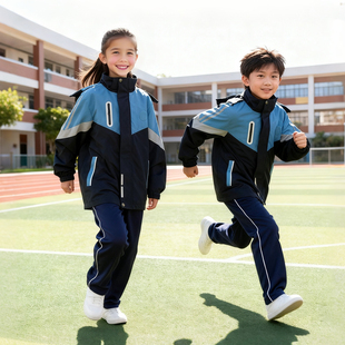 江西南昌市统一校服小学初中高中加绒加厚秋冬运外套长裤冬季套装