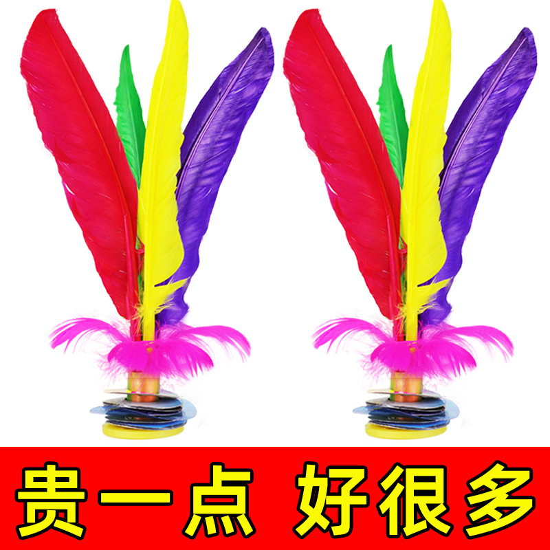 毽子儿童学生毽球耐踢羽毛大花腱子成人健身运动鸡毛键子比赛专用