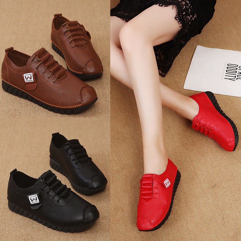 Korean Edition Extra size women's shoes 41-43 black pregnant woman leisure time gym shoes 40 42 Flat bottom Autumn Single shoesin the Women's Shoes, Low shoes  category - from Buy2taobao.com to provide professional Taobao agent buy service