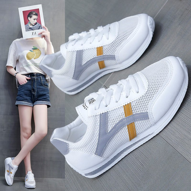 夏季新款透气网面软底轻便阿甘鞋