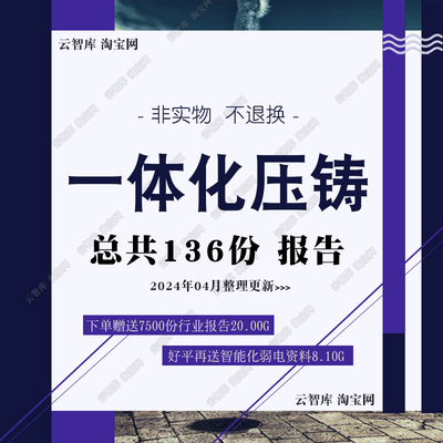 2024一体化压铸报告铝合金压铸铝铸件行业市场前景分析报告图素材