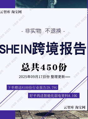 2025跨境电商SHEIN专题报告互联快时尚Shein市场前景趋势分析报告
