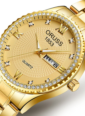 瑞士进口机芯正品名表男士全自动机械表男表夜光精钢金表2019新款