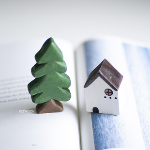 故乡 村庄冰箱贴摆件小房子松树中国风格简约高级感礼物礼品