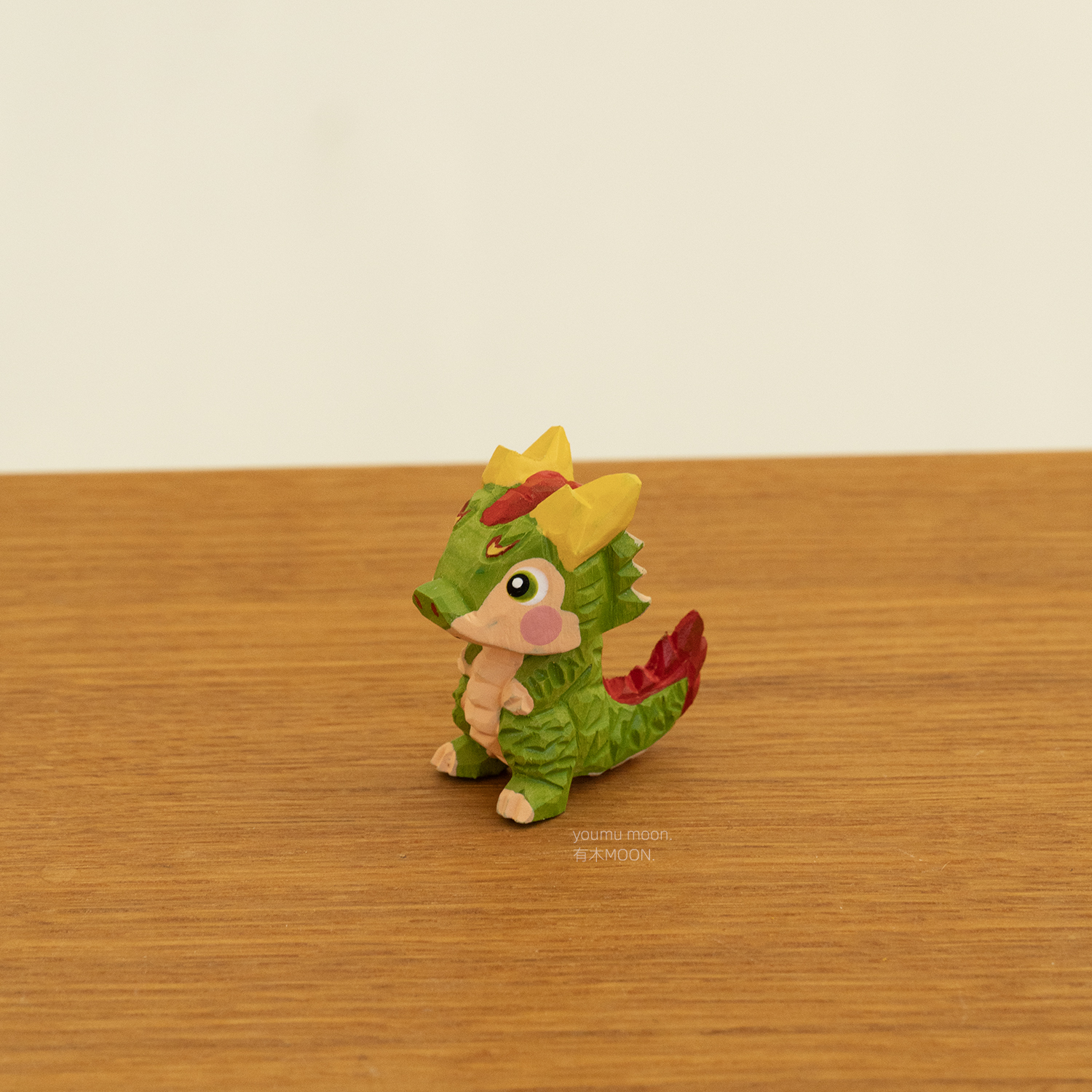 小龙 木雕十二生肖龙可爱卡通创意吉祥物桌面摆件手工礼物