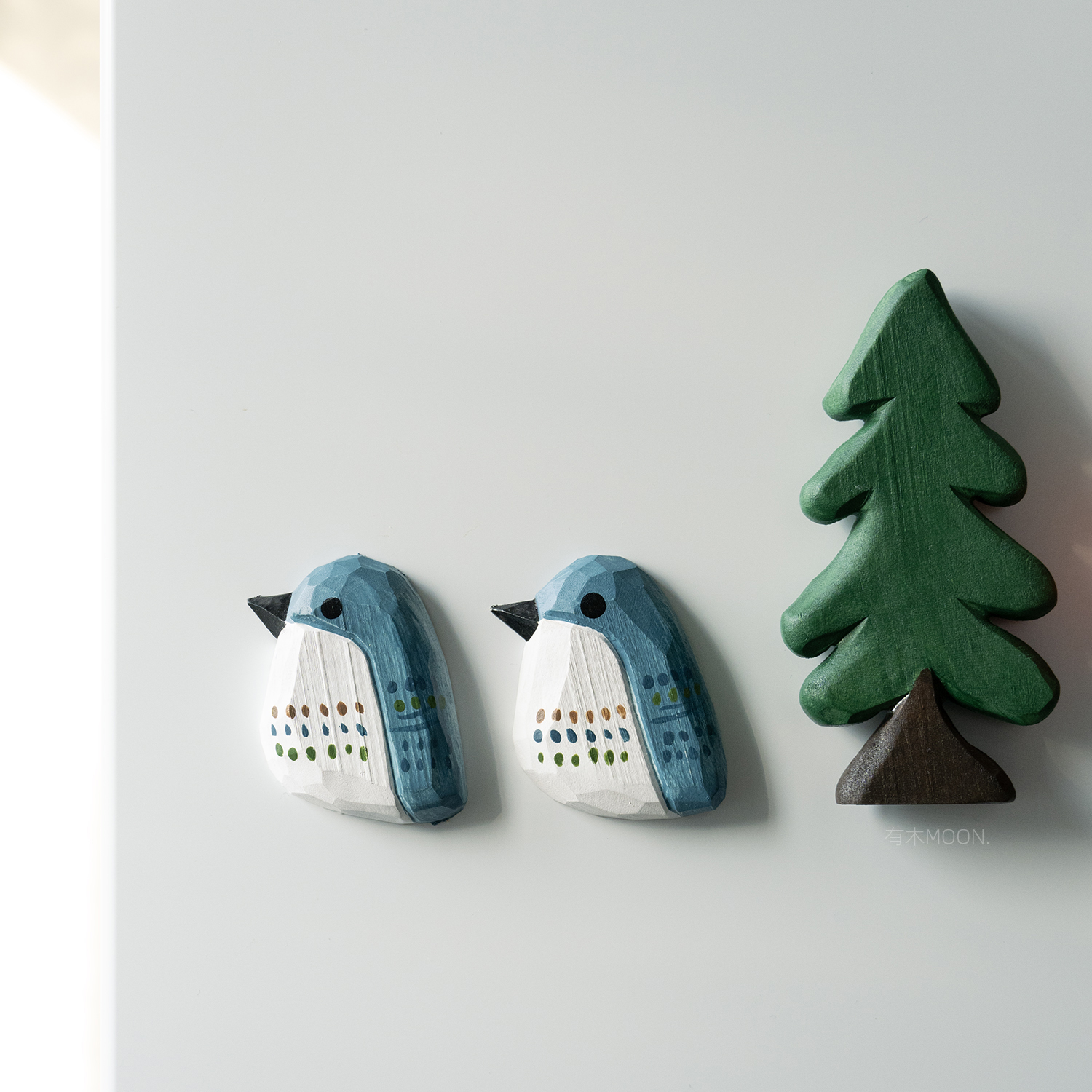 小鸟童话故事木雕摆件创意装饰品