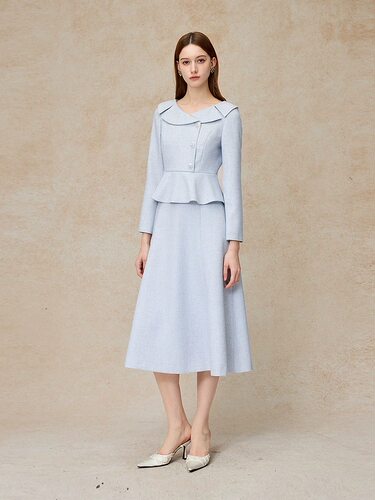 现货莫佐/MOJO莫佐2026夏新品千金假两件连衣裙A字中长裙通勤约会