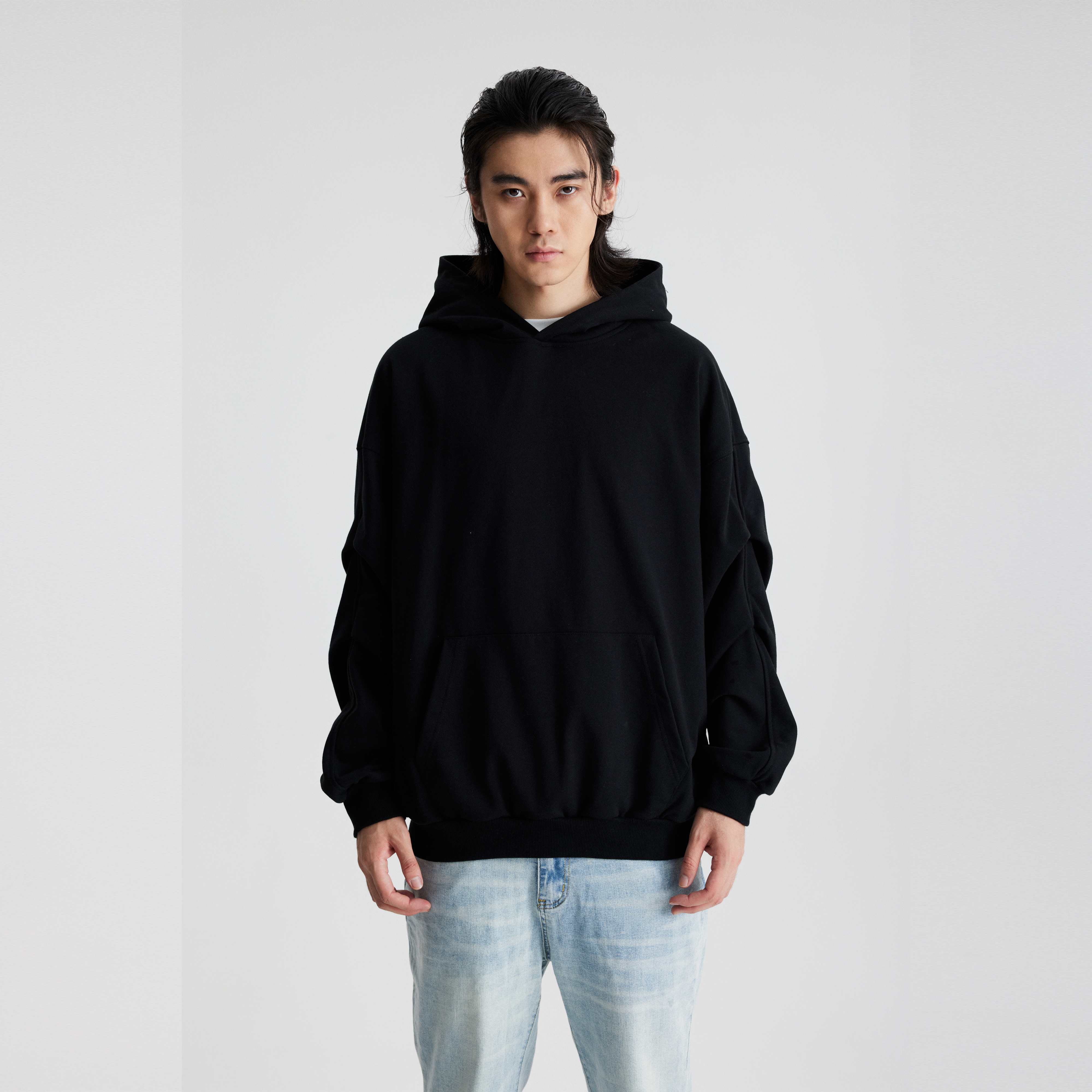 COLDSTONE 秋冬双层褶皱2.0高级设计感卫衣小众宽松百搭日常男女