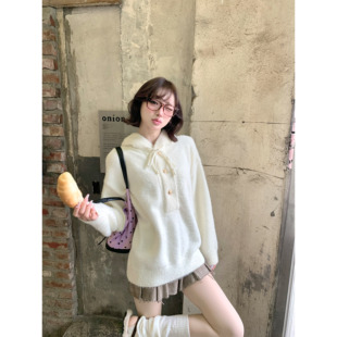 COLDSTONE 海妖金扣软糯慵懒连帽毛衣柔软亲肤秋冬氛围感宽松外套