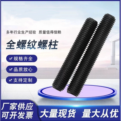 全螺纹螺柱10.9级35Crmo双头螺栓HG20634化工专用全牙通丝螺杆