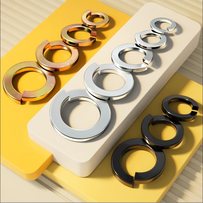 8级镀锌弹垫开口弹性垫圈GB93平弹垫片M6M8M10M12M14M18M20M22M24