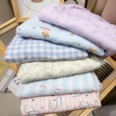 A类ins卡通棉纱家居裤 柔软宿舍睡裤 全棉吸汗透气长裤 夏季 遛弯裤 女