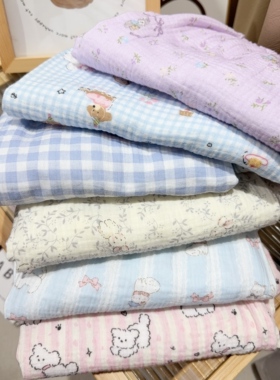 夏季A类ins卡通棉纱家居裤柔软宿舍睡裤全棉吸汗透气长裤遛弯裤女