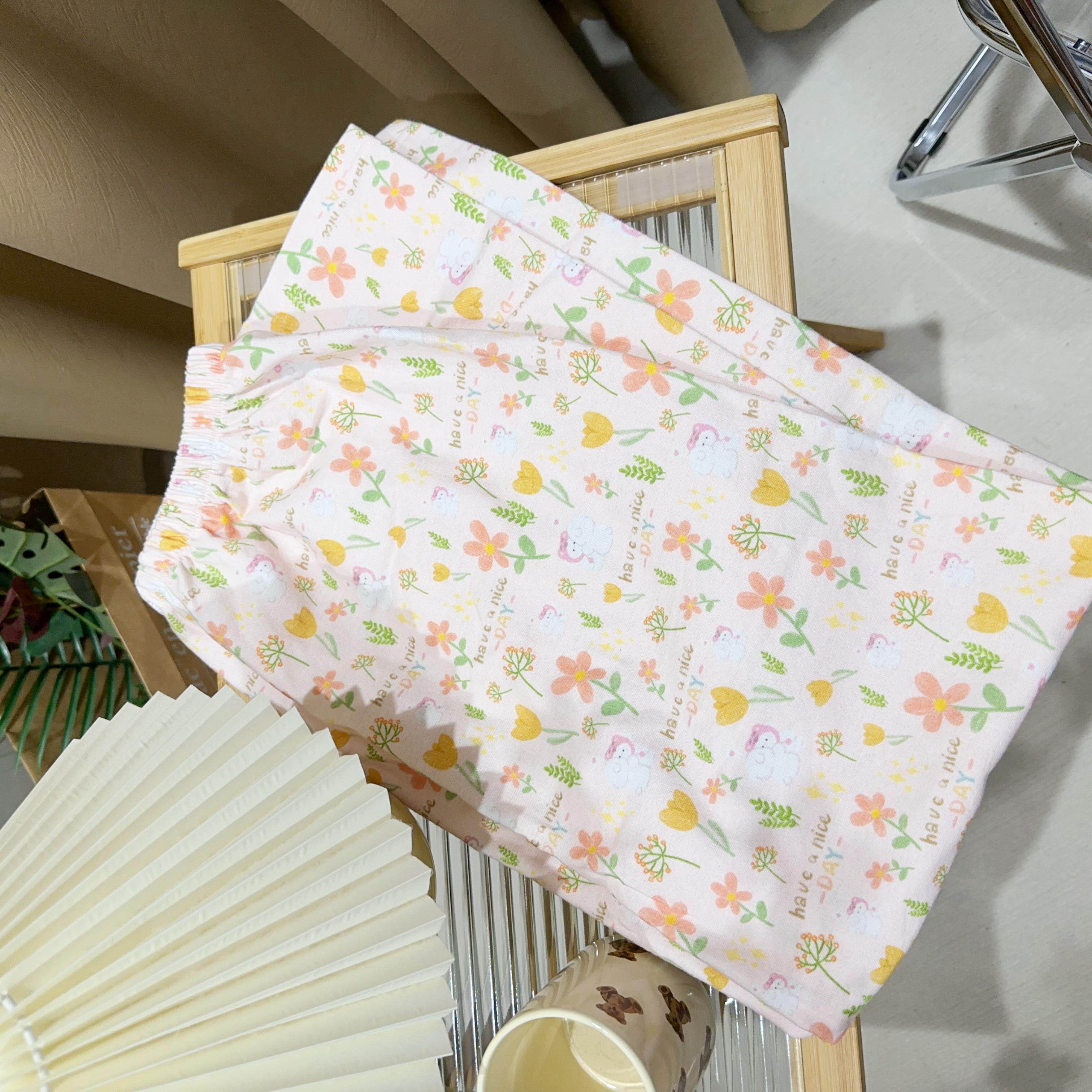纯棉磨毛棉女秋冬保暖宽松家居裤