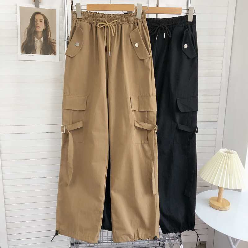 松紧腰百搭工装裤裤子