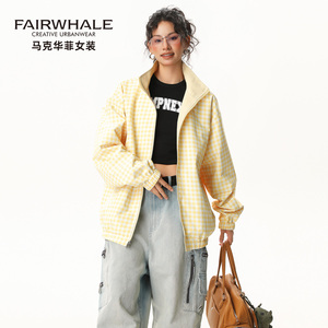 马克华菲工装夹克女两面穿外套